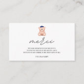 ありがとうボンジュールベフランスのビーシャワー エンクロージャーカード (正面)