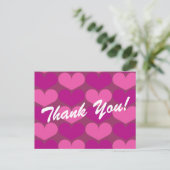 ありがとうポストカードとハートプリント ポストカード (スタンド正面)