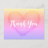 ありがとうポストカードラブグラディエント水彩スタイル シーズンポストカード (正面)