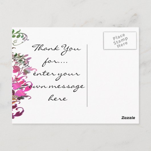 ありがとうポストカード魅惑的な花 ポストカード (裏面)