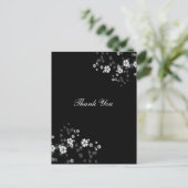 ありがとうポストカー、白い花 ポストカード (スタンド正面)