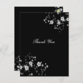 ありがとうポストカー、白い花 ポストカード (正面/裏面)