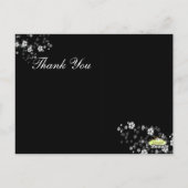 ありがとうポストカー、白い花 ポストカード (裏面)