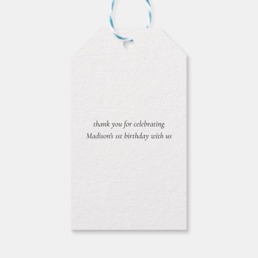 ありがとうマウスお洒落ビクトリアン誕生日 ギフトタグ (裏面)