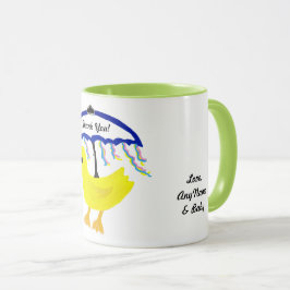 ありがとうマグゴムダッキー（アヒルちゃん）赤ちゃんシャワー マグカップ