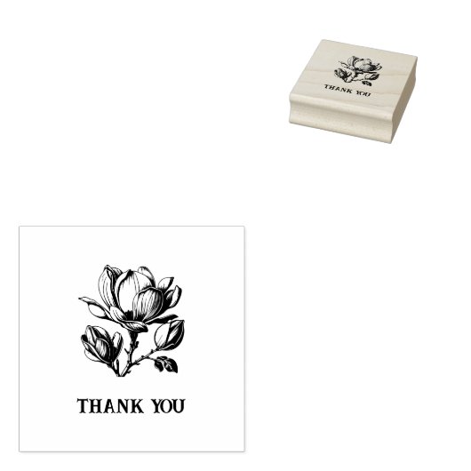 ありがとうマグノリア ラバースタンプ (押印)