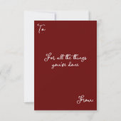 ありがとうマップ、赤金ゴールドハートグリーティングカード サンキューカード (裏面)