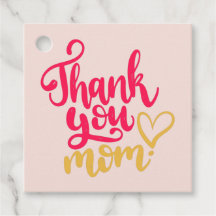 ありがとうママとハートピンクギフトラベル