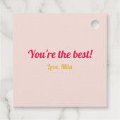 ありがとうママとハートピンクギフトラベル フェイバータグ (裏面)