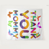 ありがとうママカラフル タペストリー (正面(横))