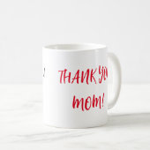 ありがとうママタイポグラフィ コーヒーマグカップ (正面右)
