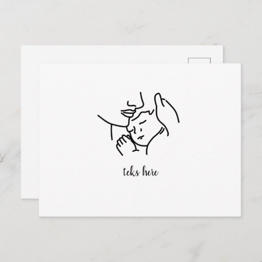 ありがとうママパーソナライズされたカード ポストカード (正面/裏面)