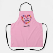 ありがとうママ | パーソナライズされたフローラ母の日 エプロン (正面)