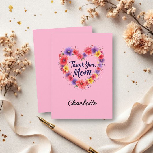 ありがとうママ | パーソナライズされたフローラ母の日 カード