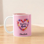 ありがとうママ | パーソナライズされたフローラ母の日 ツートーンマグカップ