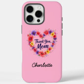 ありがとうママ | パーソナライズされたフローラ母の日 Case-Mate iPhoneケース (裏面)