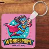 ありがとうママ!T-シャツ キーホルダー (裏面)