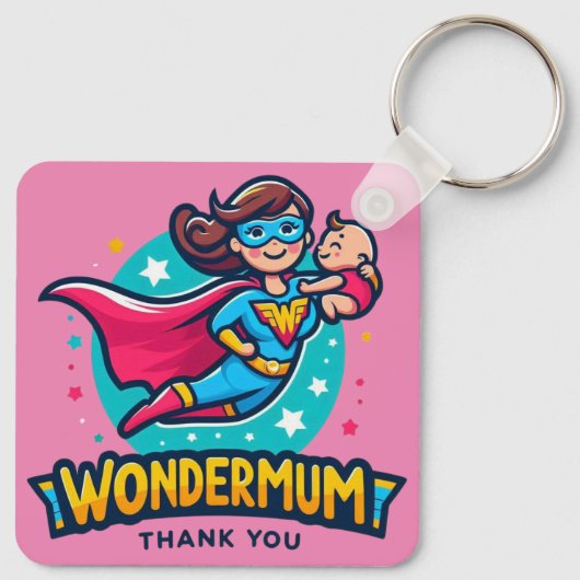 ありがとうママ!T-シャツ キーホルダー (裏面)