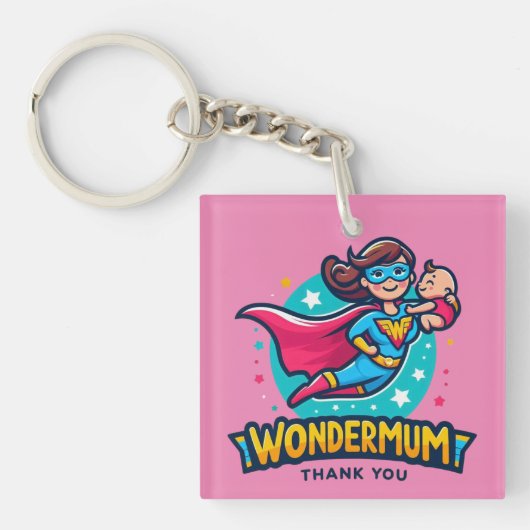 ありがとうママ！T-シャツ キーホルダー (正面)