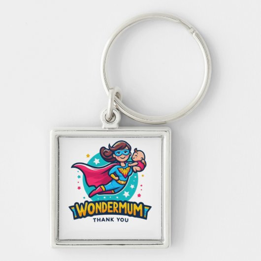 ありがとうママ！T-シャツ キーホルダー (正面)