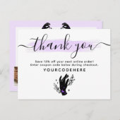 ありがとうミニマルなハンズムーンロゴ4 – フォトフライヤー ポストカード (正面/裏面)