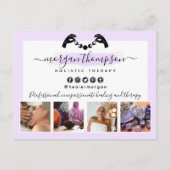 ありがとうミニマルなハンズムーンロゴ4 – フォトフライヤー ポストカード (裏面)