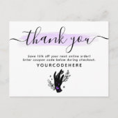 ありがとうミニマルなハンズムーンロゴ4 – フォトフライヤー ポストカード (正面)