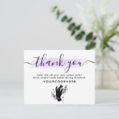 ありがとうミニマルなハンズムーンロゴ4 – フォトフライヤー ポストカード (スタンド正面)