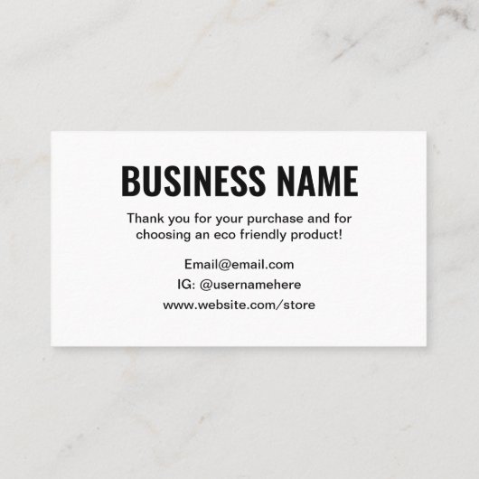 ありがとうミニマルな蝶モダン蝶シンプル 名刺 (裏面)