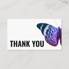 ありがとうミニマルな蝶モダン蝶シンプル 名刺