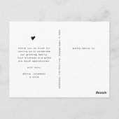 ありがとうミニマルフォトコラージュ赤ちゃんシャワー ポストカード (裏面)