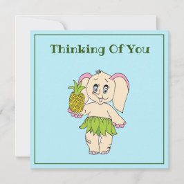 ありがとうミントフローラピンアップルと象 ノートカード