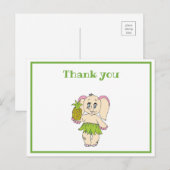 ありがとうミントフローラピンアップルと象 ポストカード (正面/裏面)