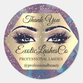 ありがとうメイクアップアーティストアイズブルーバラまばたき ラウンドシール