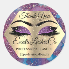 ありがとうメイクアップアーティストアイズブルーパープル ラウンドシール