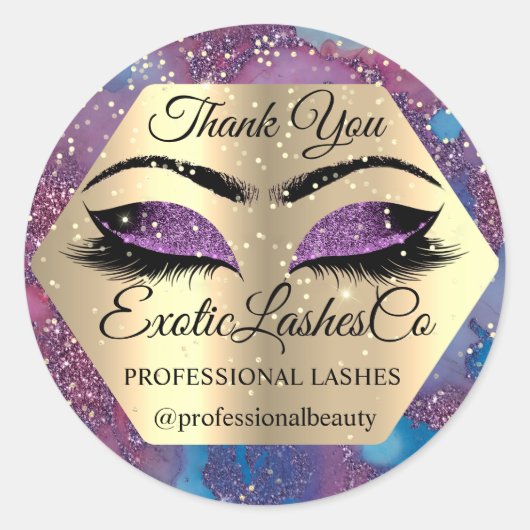 ありがとうメイクアップアーティストアイズブルーパープル ラウンドシール (正面)