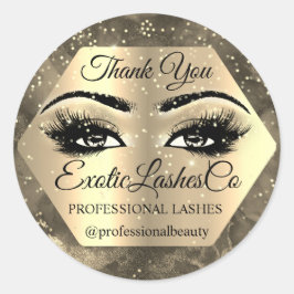 ありがとうメイクアップアーティスト金ゴールドLASHES Cleane ラウンドシール