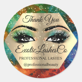 ありがとうメイクアップアーティスト金ゴールドLASHES Vip ラウンドシール