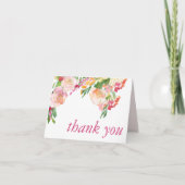 ありがとうメキシコのフェスタ花ブラックフォールディングカード サンキューカード (正面)