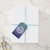 ありがとうモザイクタイル青い感謝 ギフトタグ (より糸付き)