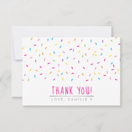 ありがとうモダンかわいい振りかけるカラフルベーキング サンキューカード