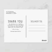 ありがとうモダンの結婚写真 ポストカード (裏面)