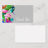 ありがとうモダンフローラ水彩画 ノートカード (正面/裏面)