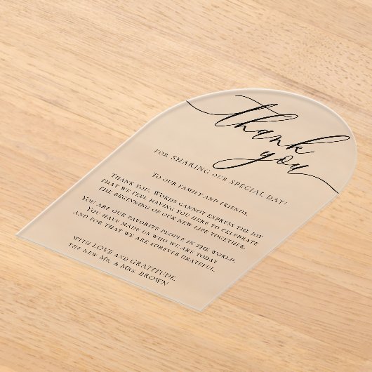 ありがとうモダン結婚さん アクリル招待状 (レイダウン)