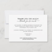 ありがとうモノグラムスクリプトブラック金ゴールド サンキューカード (裏面)