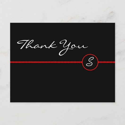 ありがとうモノグラム葉書 ポストカード (正面)