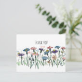 ありがとうヤグルマギクミツバチ庭の花 ポストカード (スタンド正面)