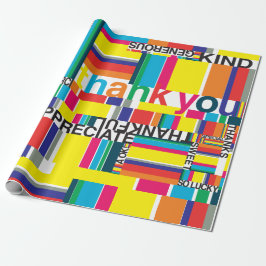ありがとうラッピング紙カラフルおもしろい虹 ラッピングペーパー