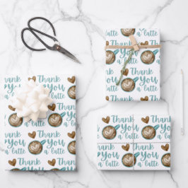 ありがとうラテ包装紙 ラッピングペーパーシート