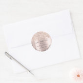 ありがとうラブメイドグリッター紙吹雪バラ ラウンドシール (封筒)